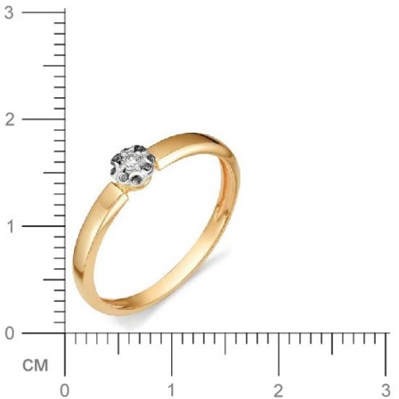 Кольцо с бриллиантом из красного золота (арт. 811052)