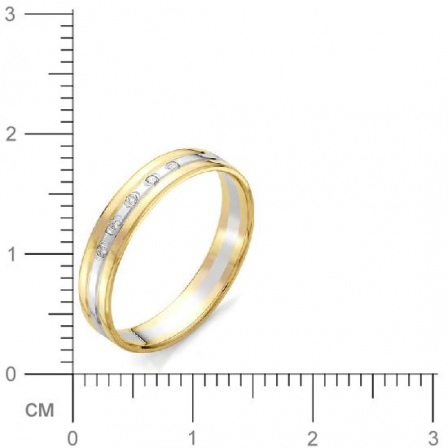 Кольцо с бриллиантами из желтого золота (арт. 811065)
