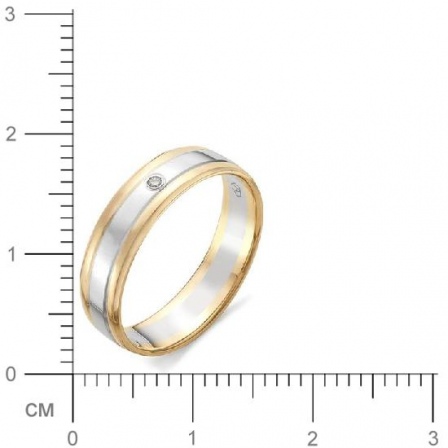 Кольцо с бриллиантом из красного золота (арт. 811066)