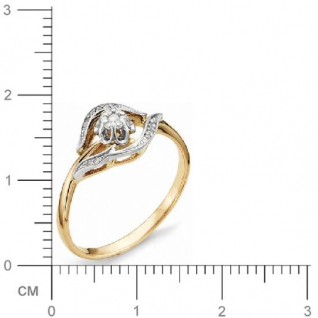 Кольцо с бриллиантом из красного золота (арт. 811080)