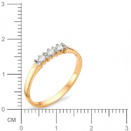 Кольцо с бриллиантами из красного золота (арт. 811084)