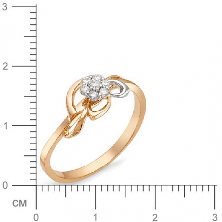 Кольцо с бриллиантом из красного золота (арт. 811101)