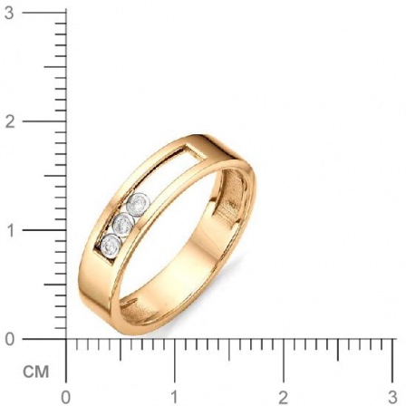 Кольцо с бриллиантами из красного золота (арт. 811111)