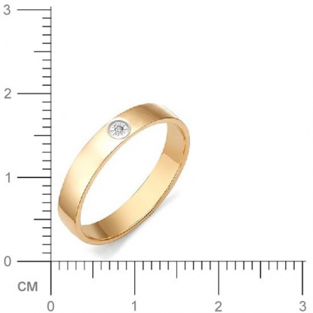 Кольцо с бриллиантом из красного золота (арт. 811129)