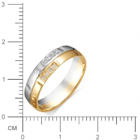 Кольцо с бриллиантами из красного золота (арт. 811133)