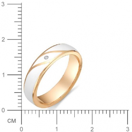 Кольцо с бриллиантом из красного золота 585 пробы (арт. 811149)