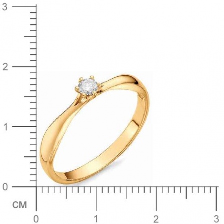Кольцо с бриллиантом из красного золота (арт. 811190)