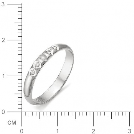Кольцо с бриллиантами из белого золота (арт. 811192)