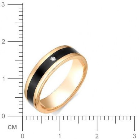 Кольцо с бриллиантом из красного золота (арт. 811272)