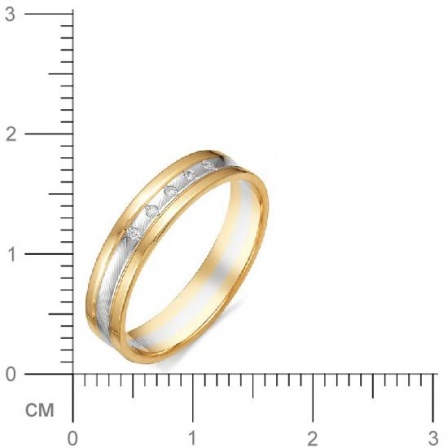 Кольцо с бриллиантами из красного золота (арт. 811279)