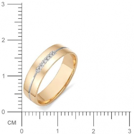 Кольцо с бриллиантами из красного золота (арт. 811318)