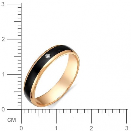 Кольцо с бриллиантом из красного золота (арт. 811321)