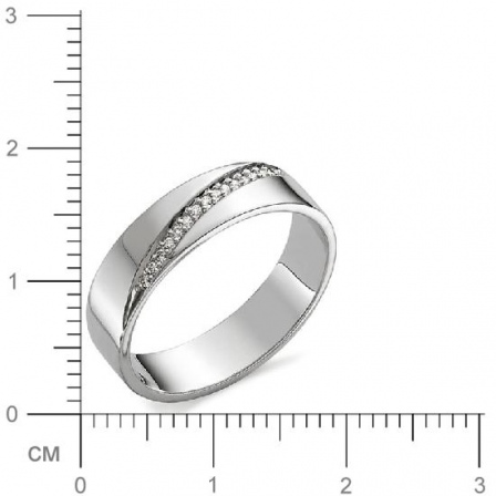 Кольцо с бриллиантами из белого золота 585 пробы (арт. 811406)