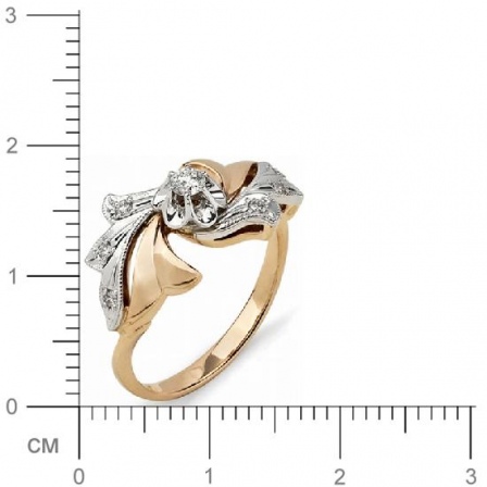 Кольцо с бриллиантами из красного золота (арт. 811424)