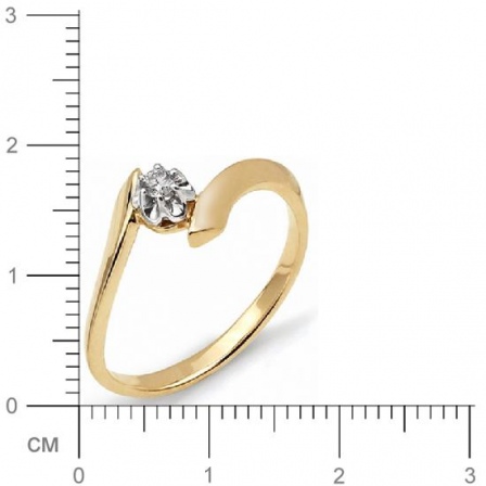 Кольцо с бриллиантом из красного золота (арт. 811425)