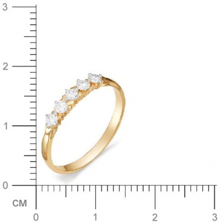 Кольцо с бриллиантами из красного золота (арт. 811431)