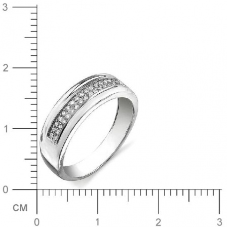 Кольцо с бриллиантами из белого золота (арт. 811455)