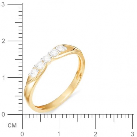 Кольцо с бриллиантами из красного золота (арт. 811505)