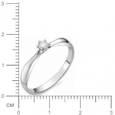 Кольцо с бриллиантом из белого золота (арт. 811512)