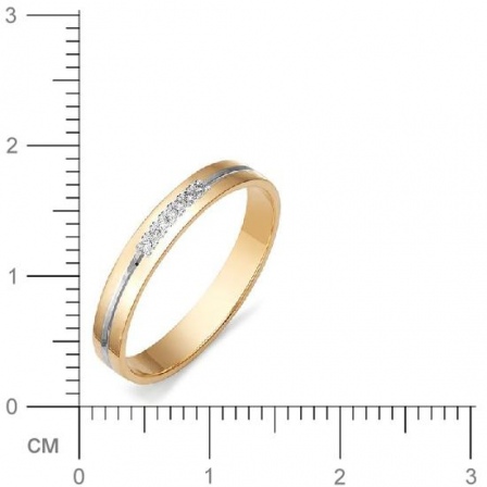 Кольцо с бриллиантами из красного золота (арт. 811519)