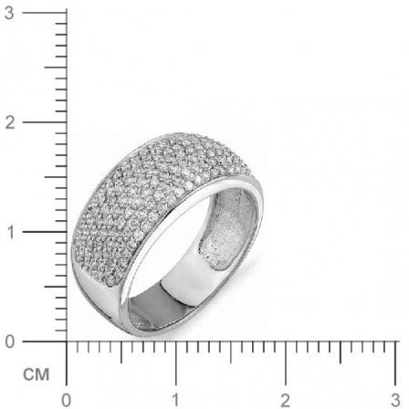 Кольцо с бриллиантами из белого золота (арт. 811649)
