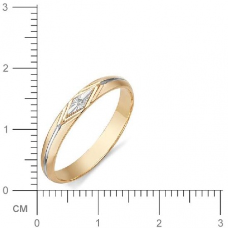 Кольцо с бриллиантом из красного золота (арт. 811908)