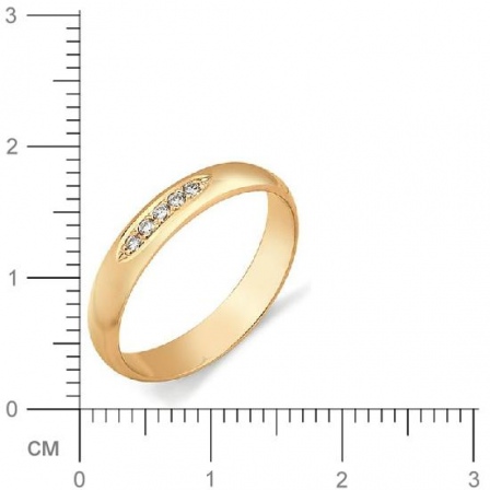 Кольцо с бриллиантами из красного золота (арт. 812078)