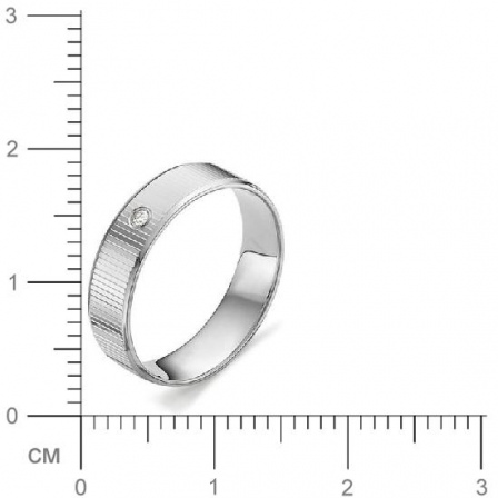 Кольцо с бриллиантом из белого золота (арт. 812514)