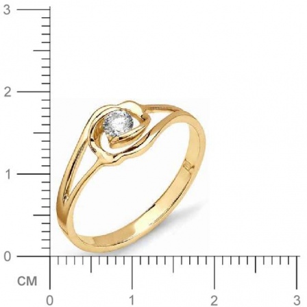 Кольцо с бриллиантом из красного золота (арт. 812532)