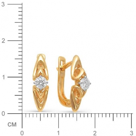 Серьги с бриллиантами из красного золота (арт. 813461)