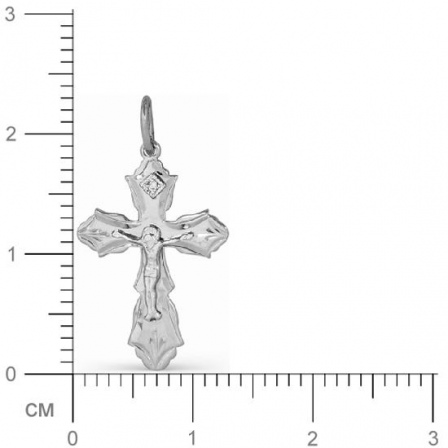 Крестик с сапфиром из красного золота (арт. 813464)