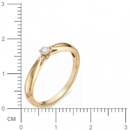 Кольцо с бриллиантом из красного золота (арт. 813644)