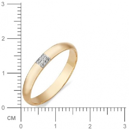 Кольцо с бриллиантами из красного золота (арт. 813652)
