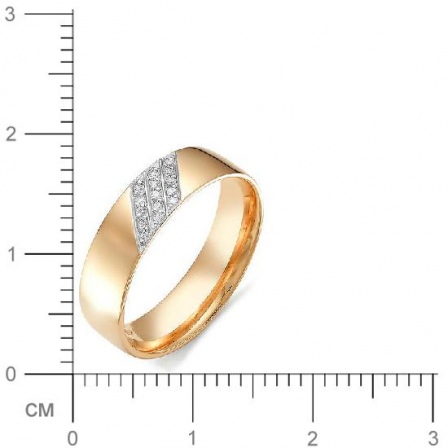 Кольцо с бриллиантами из красного золота 585 пробы (арт. 813656)