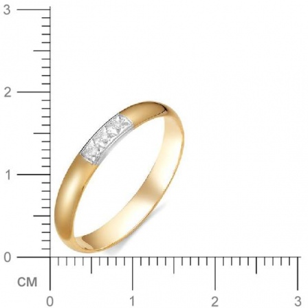 Кольцо с бриллиантами из красного золота (арт. 813660)