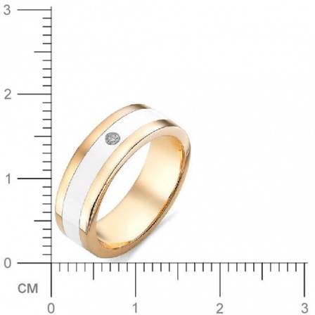 Кольцо с бриллиантом из красного золота (арт. 813860)