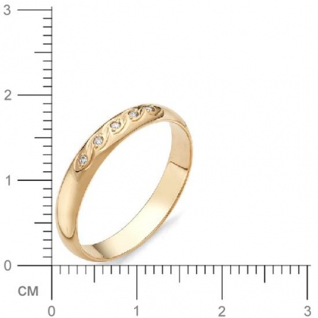 Кольцо с бриллиантами из красного золота (арт. 814275)