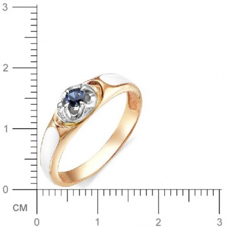 Кольцо с сапфиром, бриллиантами из красного золота (арт. 814839)
