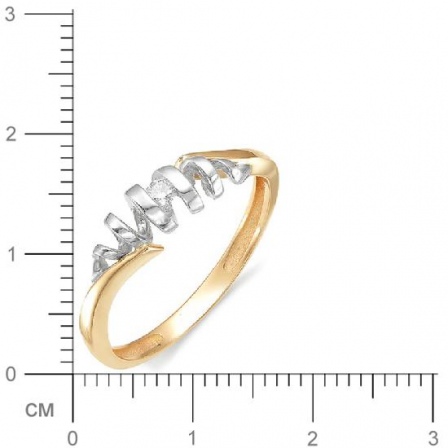 Кольцо с бриллиантом из красного золота 585 пробы (арт. 814884)