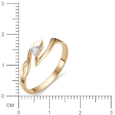 Кольцо с бриллиантом из красного золота (арт. 814964)