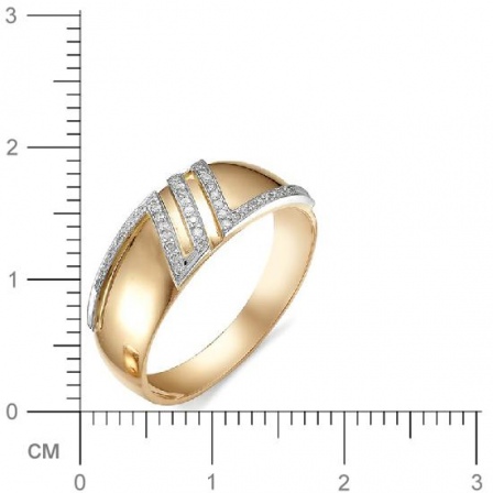Кольцо с бриллиантами из красного золота 585 пробы (арт. 814973)
