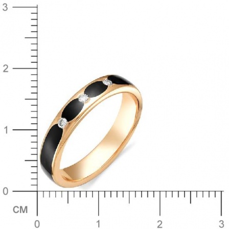 Кольцо с бриллиантами из красного золота (арт. 815008)