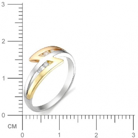 Кольцо с бриллиантами из комбинированного золота (арт. 815164)