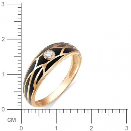 Кольцо с бриллиантом из красного золота (арт. 815203)