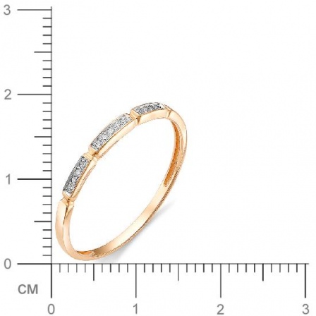 Кольцо с бриллиантами из красного золота (арт. 815218)