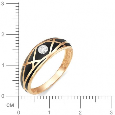 Кольцо с бриллиантом из красного золота 585 пробы (арт. 815229)