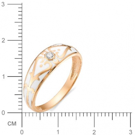 Кольцо с бриллиантом из красного золота (арт. 815298)