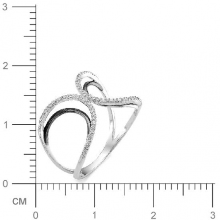 Кольцо с бриллиантами из белого золота (арт. 815322)