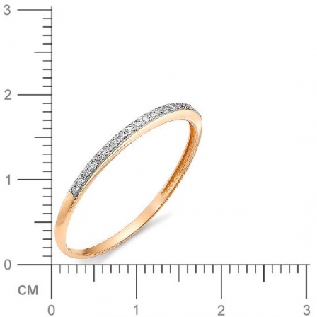 Кольцо с бриллиантами из красного золота (арт. 815329)