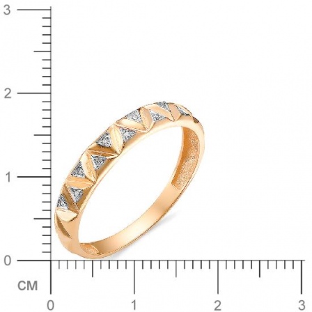 Кольцо с бриллиантами из красного золота (арт. 815331)